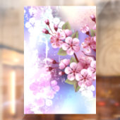 ピンクの桜絵画の背景 ウィンドウサイン (シート2)
