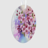 ピンクの桜絵画の背景 オーナメント (正面)