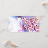 ピンクの桜絵画の背景 カード (正面/裏面インサイチュ)