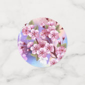 ピンクの桜絵画の背景 コンフェッティ (スモール正面)