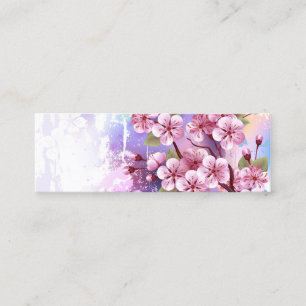 ピンクの桜絵画の背景 コーリングカード