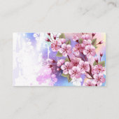 ピンクの桜絵画の背景 コーリングカード (正面)