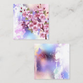 ピンクの桜絵画の背景 コーリングカード (正面/裏面)