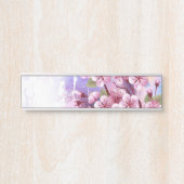 ピンクの桜絵画の背景 サインプレート (正面)