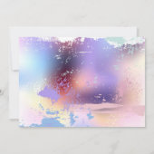 ピンクの桜絵画の背景 サンキューカード (裏面)