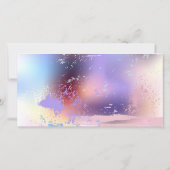 ピンクの桜絵画の背景 セーブザデート (裏面)