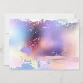 ピンクの桜絵画の背景 セーブザデート (裏面)