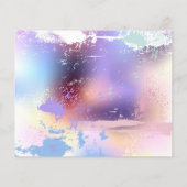 ピンクの桜絵画の背景 チラシ (裏面)