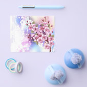 ピンクの桜絵画の背景 チラシ (シングル)