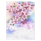 ピンクの桜絵画の背景 テーブルクロス (正面)