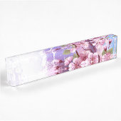 ピンクの桜絵画の背景 デスクネームプレート