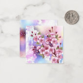 ピンクの桜絵画の背景 ノートカード (正面/裏面インサイチュ)
