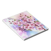 ピンクの桜絵画の背景 ノートパッド (アングル)