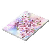 ピンクの桜絵画の背景 ノートパッド (回転)