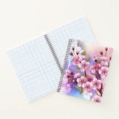 ピンクの桜絵画の背景 ノートブック (内部)