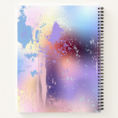 ピンクの桜絵画の背景 ノートブック (裏面)