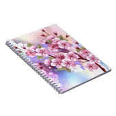 ピンクの桜絵画の背景 ノートブック (右側)