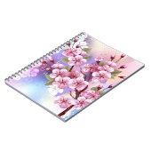ピンクの桜絵画の背景 ノートブック (左側)
