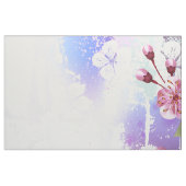 ピンクの桜絵画の背景 ファブリック (ファットクウォーター)