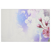 ピンクの桜絵画の背景 ファブリック (ファットクウォーター)