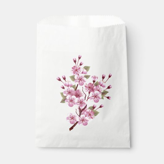 ピンクの桜絵画の背景 フェイバーバッグ (正面)