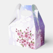 ピンクの桜絵画の背景 フェイバーボックス (裏面サイド)