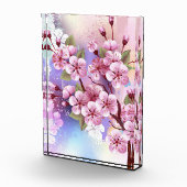 ピンクの桜絵画の背景 フォトブロック (右)