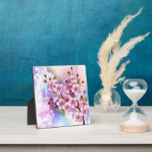 ピンクの桜絵画の背景 フォトプラーク (インサイチュ)