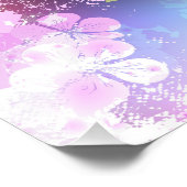 ピンクの桜絵画の背景 フォトプリント            (角)