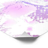 ピンクの桜絵画の背景 フォトプリント            (角)