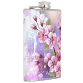 ピンクの桜絵画の背景 フラスク (右)