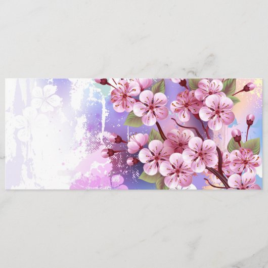 ピンクの桜絵画の背景 プログラム (正面)