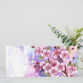 ピンクの桜絵画の背景 プログラム (スタンド正面)