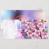 ピンクの桜絵画の背景 プログラム (正面/裏面)