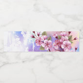 ピンクの桜絵画の背景 ペットボトルラベル (シングルラベル)