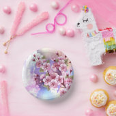 ピンクの桜絵画の背景 ペーパーボウル (パーティー)