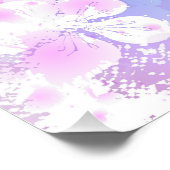 ピンクの桜絵画の背景 ポスター (コーナー)