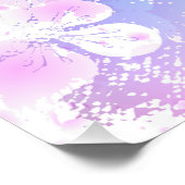 ピンクの桜絵画の背景 ポスター (コーナー)