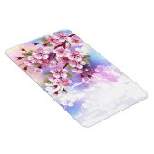 ピンクの桜絵画の背景 マグネット (右側)