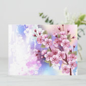 ピンクの桜絵画の背景 メニュー (スタンド正面)