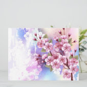 ピンクの桜絵画の背景 メニュー (スタンド正面)