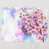 ピンクの桜絵画の背景 メニュー (正面/裏面)