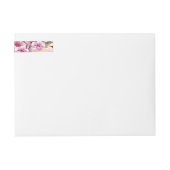 ピンクの桜絵画の背景 ラップアラウンドラベル (正面)