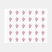 ピンクの桜絵画の背景 ラベル (シート)