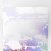 ピンクの桜絵画の背景 三つ折りクリスマスカード (内部最初)