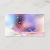 ピンクの桜絵画の背景 予約カード (裏面)