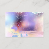 ピンクの桜絵画の背景 予約カード (裏面)