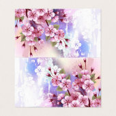 ピンクの桜絵画の背景 名刺 (外部フラット)