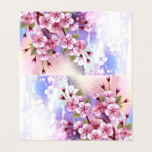 ピンクの桜絵画の背景 名刺 (外部フラット)