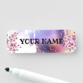 ピンクの桜絵画の背景 名札 (インサイチュ)